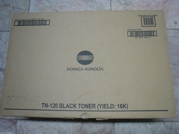 Original Konica Minolta 7640015042 (TN120) TN-120 Black Toner Cartridge (16K YLD)