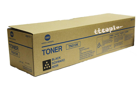 Original Konica Minolta 8938701 (8938-701) TN312K (TN-312K) Black Toner (20K YLD)