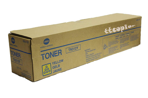 Original Konica Minolta 8938702 (8938-702) TN312Y (TN-312Y) Yellow Toner (12K YLD)