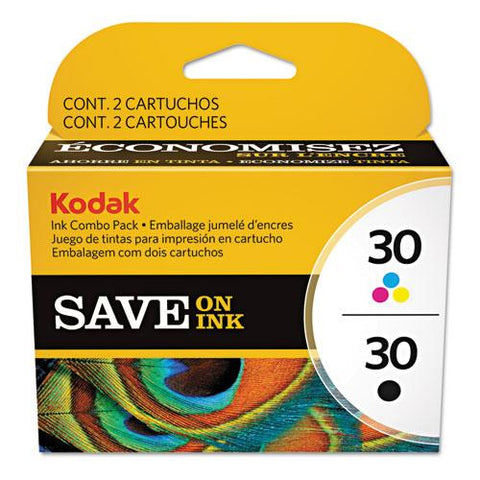 Original Kodak 2880674 Color Combo (30) Ink, Black; Tri-Color, 2/PK