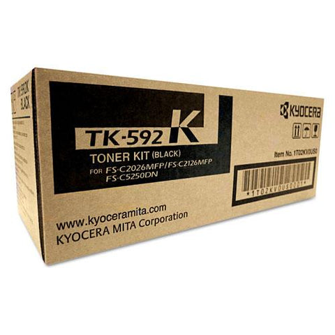 Original Kyocera TK592K Toner, 7,000 Page-Yield, Black