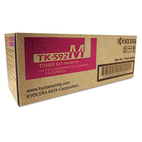 Original Kyocera TK592M Toner, 5,000 Page-Yield, Magenta