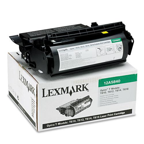 Original Lexmark 12A5840 Toner, 10000 Page-Yield, Black