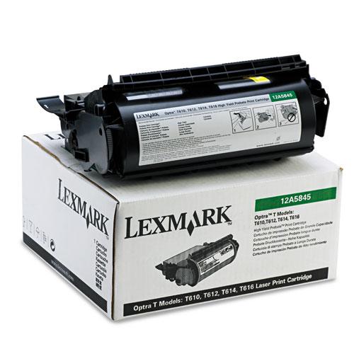 Original Lexmark 12A5845 High-Yield Toner, 25000 Page-Yield, Black
