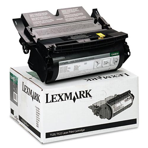 Original Lexmark 12A6830 Toner, 7500 Page-Yield, Black