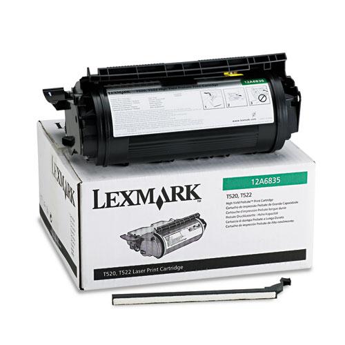 Original Lexmark 12A6835 High-Yield Toner, 20000 Page-Yield, Black