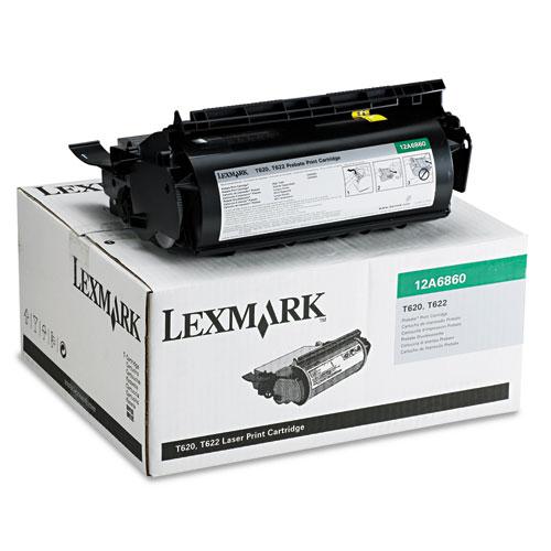 Original Lexmark 12A6860 Toner, 10000 Page-Yield, Black