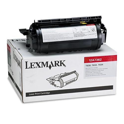 Original Lexmark 12A7362 High-Yield Toner, 21000 Page-Yield, Black
