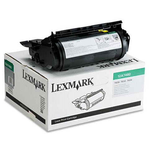 Original Lexmark 12A7460 Toner, 5000 Page-Yield, Black
