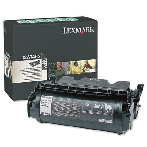 Original Lexmark 12A7462 High-Yield Toner, 21000 Page-Yield, Black