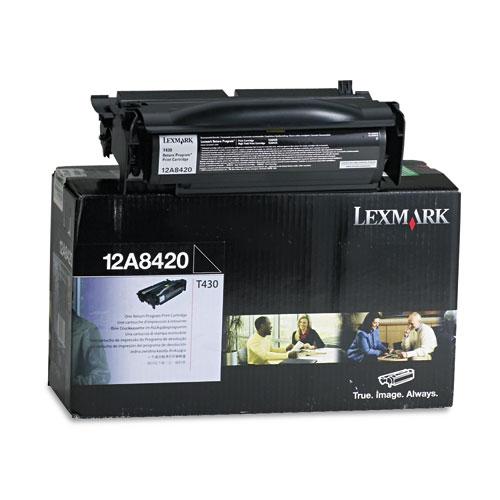 Original Lexmark 12A8420 Toner, 6000 Page-Yield, Black