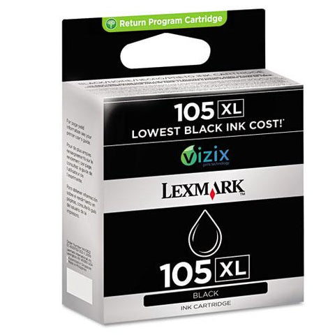 Original Lexmark 14N0822 (105XL) High-Yield Ink, 510 Page-Yield, Black