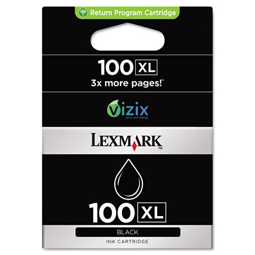Original Lexmark 14N1068 (100XL) High-Yield Ink, 510 Page-Yield, Black