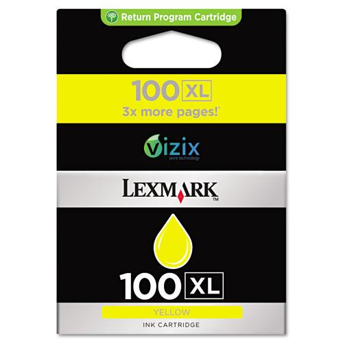 Original Lexmark 14N1071 (100XL) High-Yield Ink, 600 Page-Yield, Yellow