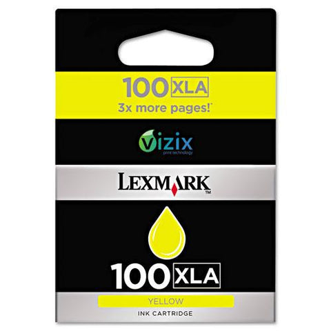 Original Lexmark 14N1095 (100XLA) Extra-High Yield Ink, Yellow