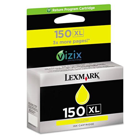 Original Lexmark 14N1799 (150XL) High-Yield Ink, Return Program, 700 Page-Yield, Yellow