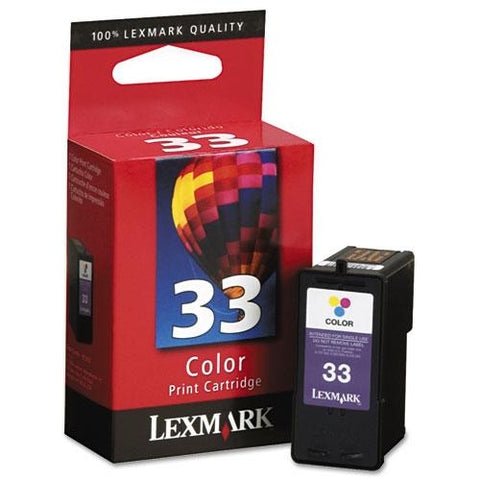 Original Lexmark 18C0033 (33) Ink, 130 Page-Yield, Tri-Color