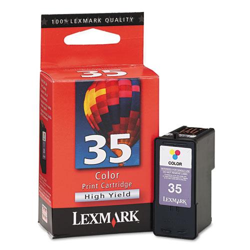Original Lexmark 18C0035 (35XL) High-Yield Ink, 475 Page-Yield, Tri-Color