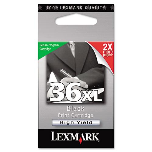 Original Lexmark 18C2170 (36XL) High-Yield Ink, 500 Page-Yield, Black