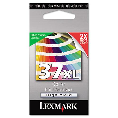 Original Lexmark 18C2180 (37XL) High-Yield Ink, 500 Page-Yield, Tri-Color