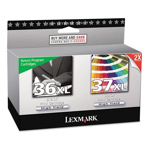 Original Lexmark 18C2249 (36XL, 37XL) High-Yield Ink, 500 Page-Yield, 2/Pack, Black