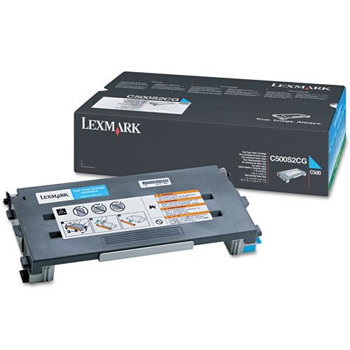 Original Lexmark C500S2CG Toner, 1500 Page-Yield, Cyan