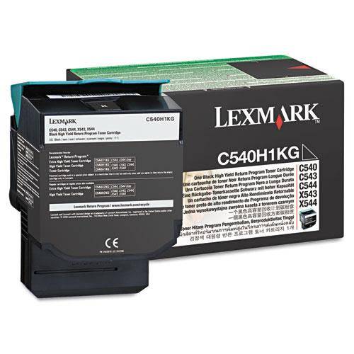 Original Lexmark C540H1KG High-Yield Toner, 2500 Page-Yield, Black