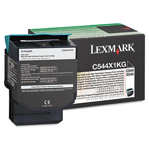 Original Lexmark C544X1KG Extra High-Yield Toner, 6000 Page-Yield, Black