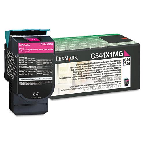 Original Lexmark C544X1MG Extra High-Yield Toner, 4000 Page-Yield, Magenta