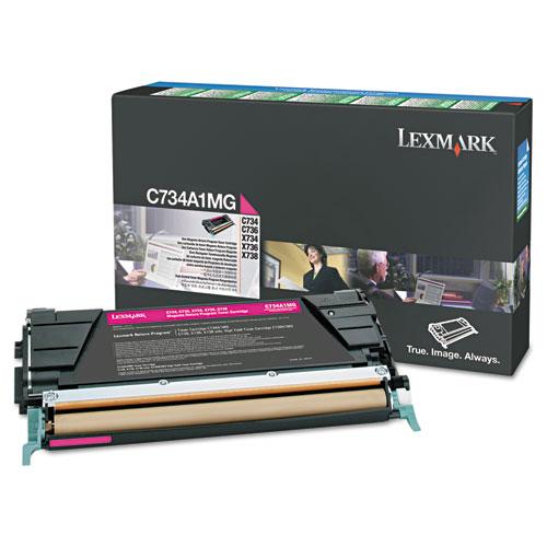 Original Lexmark C748H1MG High-Yield Toner, 10000 Page-Yield, Magenta