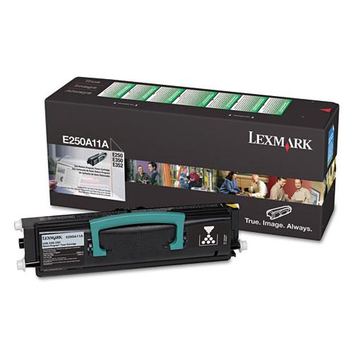 Original Lexmark E250A11A Toner, 3500 Page-Yield, Black