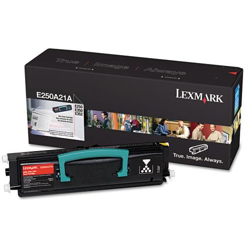 Original Lexmark E250A21A Toner, 3500 Page-Yield, Black