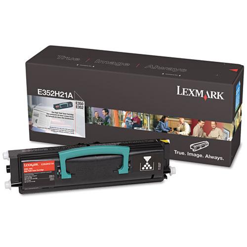 Original Lexmark E352H21A High-Yield Toner, 11000 Page-Yield, Black