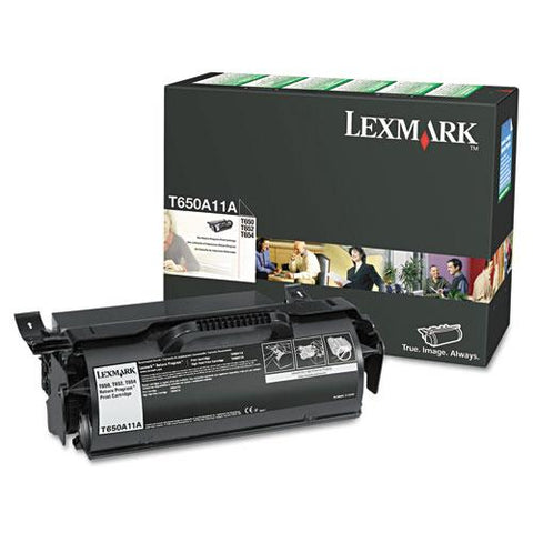 Original Lexmark T650A11A Toner, 7000 Page-Yield, Black