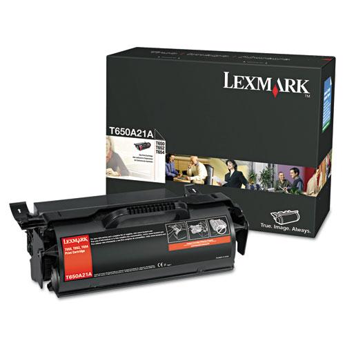 Original Lexmark T650A21A Toner, 7,000 Page-Yield, Black
