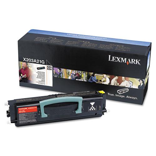 Original Lexmark X203A21G Toner, 2500 Page-Yield, Black