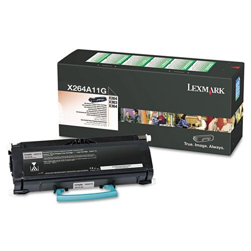 Original Lexmark X264A11G Toner, 3500 Page-Yield, Black