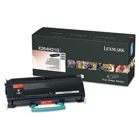 Original Lexmark X264H21G High-Yield Toner, 9000 Page-Yield, Black