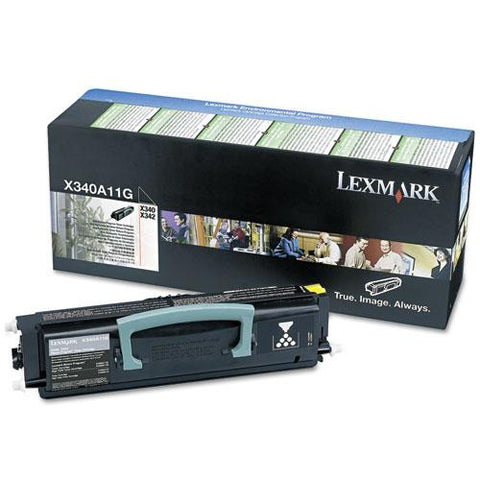 Original Lexmark X340A11G Toner, 2,500 Page-Yield, Black