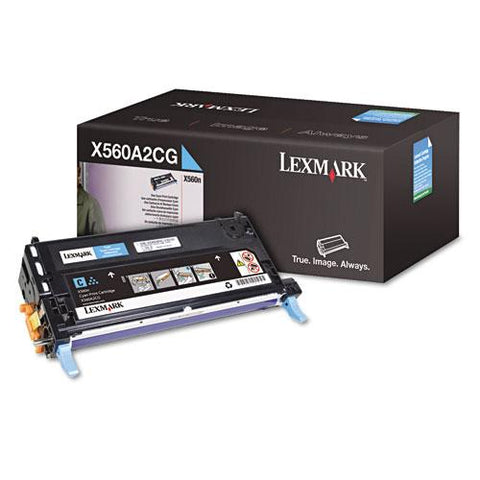 Original Lexmark X560A2CG Toner, 4000 Page-Yield, Cyan