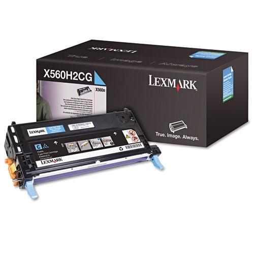 Original Lexmark X560H2CG High-Yield Toner, 10000 Page-Yield, Cyan