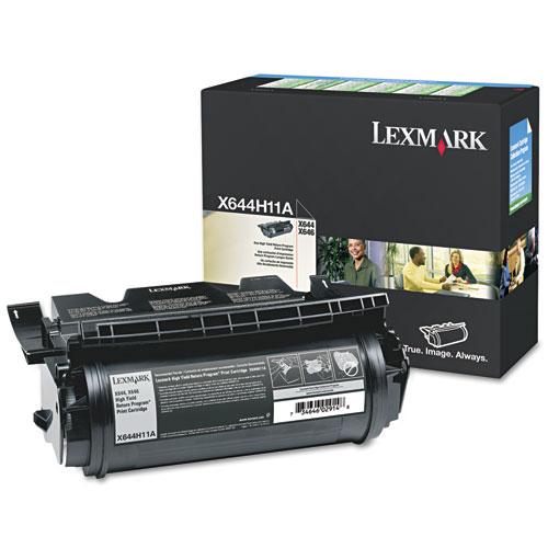 Original Lexmark X644H11A High-Yield Return Program Toner, 21000 Pg-Yld, Black