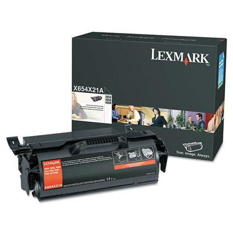 Original Lexmark X654X21A Extra High-Yield Toner, 36,000 Page-Yield, Black