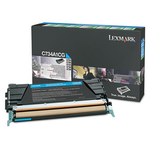 Original Lexmark X748H1CG High-Yield Toner, 10000 Page-Yield, Cyan