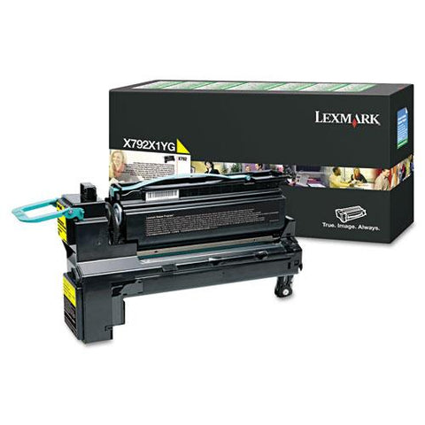 Original Lexmark X792X1YG Extra High-Yield Toner, 20000 Page-Yield, Yellow