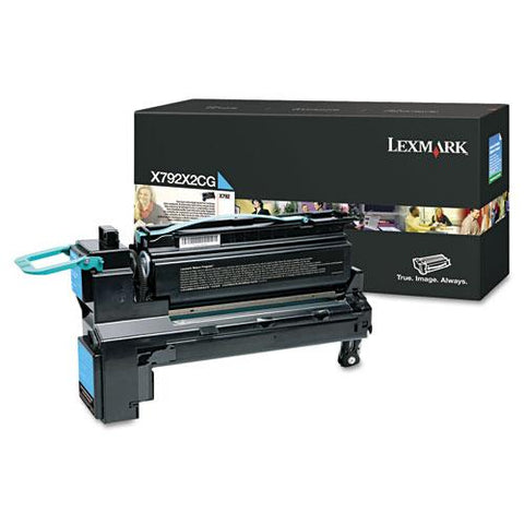 Original Lexmark X792X2CG Extra High-Yield Toner, 20,000 Page-Yield, Cyan