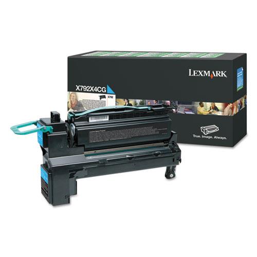 Original Lexmark X792X4CG (X792) Extra High-Yield Toner, 20000 Page-Yield, Cyan