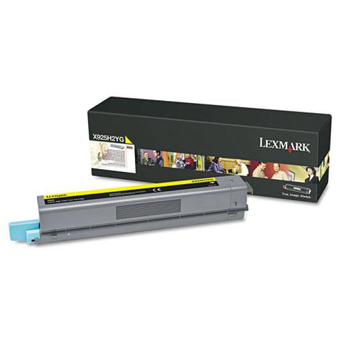 Original Lexmark X925H2YG High-Yield Toner, 7,500 Page-Yield, Yellow