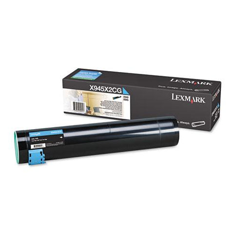 Original Lexmark X945X2CG High-Yield Toner, 22000 Page-Yield, Cyan