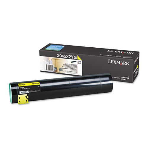 Original Lexmark X945X2YG High-Yield Toner, 22000 Page-Yield, Yellow